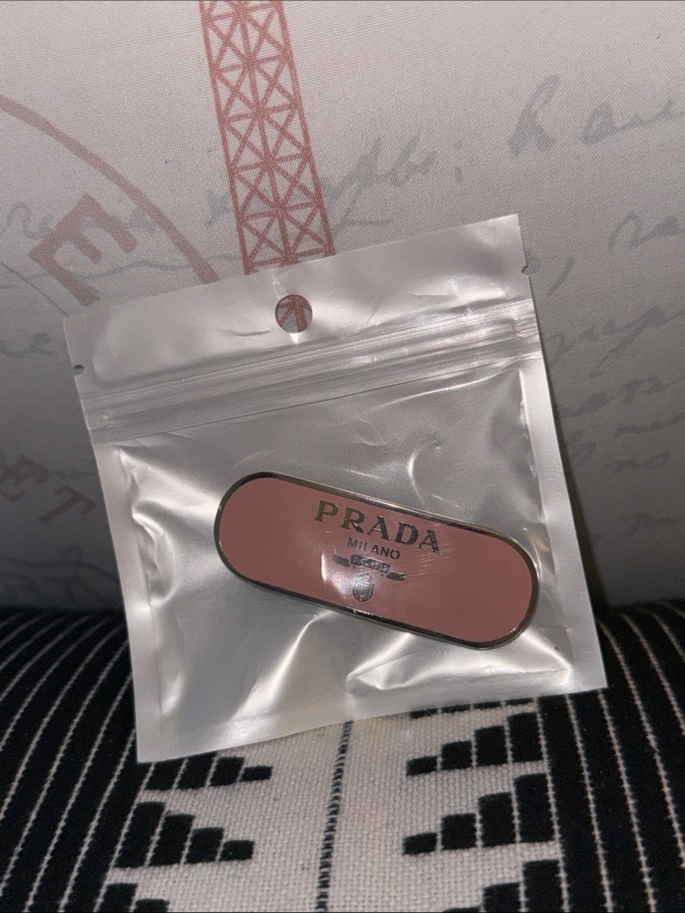 Prada Pink/Silverhair clip